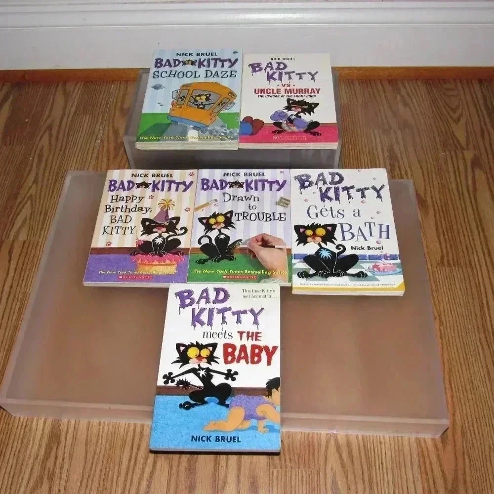 BAD KITTY Set 6 books by Nick Bruel~Ages 8 & up